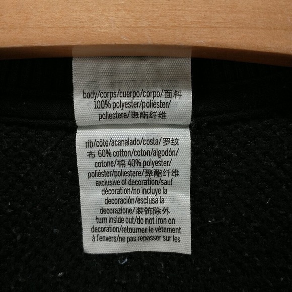 Victoria's Secret PINK Women's 1/2 Zip Fleece Pullover Black Large - Picture 10 of 13